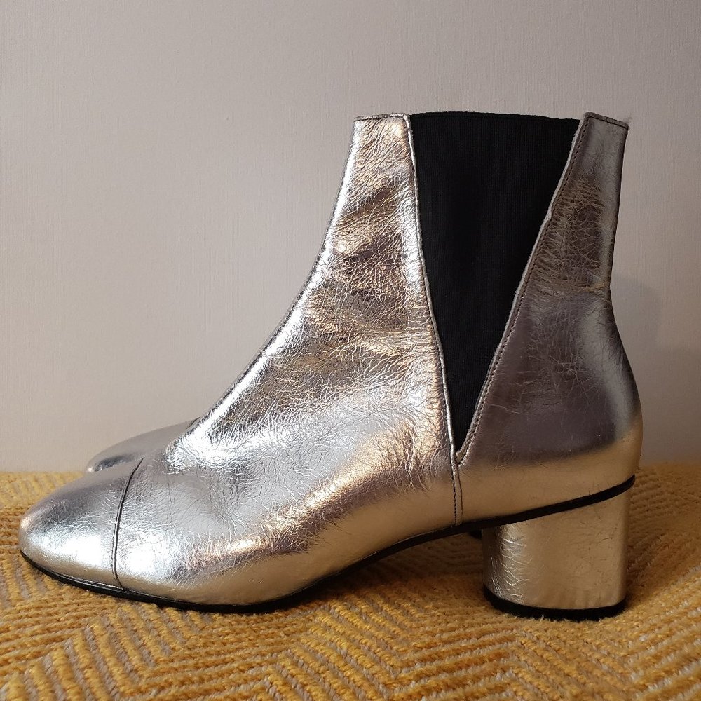 Rebecca Minkoff Izette Silver Leather Booties